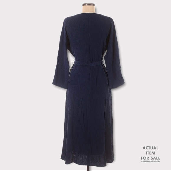 SÉZANE Lora Midi Dress - Marine Mat Size 2 - Picture 4 of 5